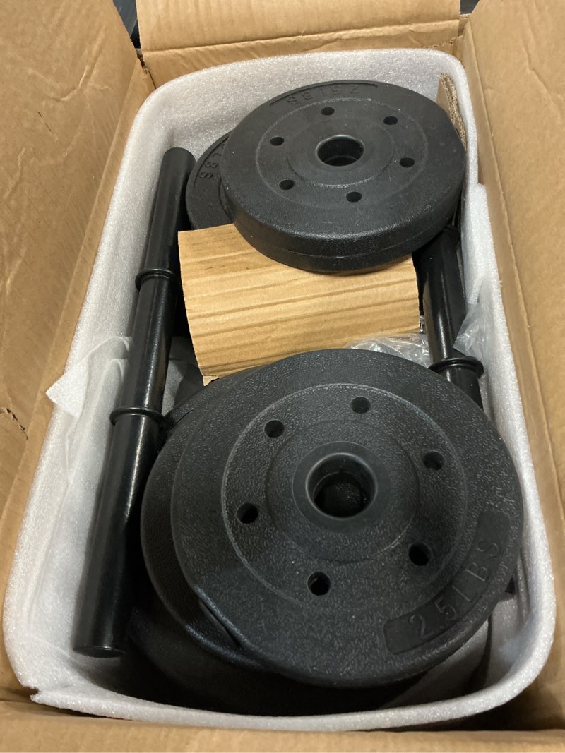 Condition photo showing Good Condition for CAP Barbell 40-Pound Adjustable Cement Dumbbell Set – Versatile Vinyl Coated Weights for Home Gym Excellence