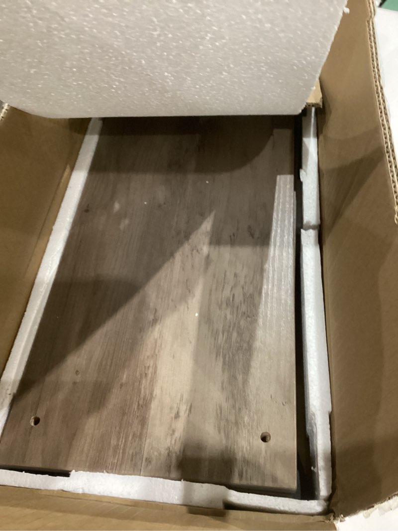 Condition photo showing Good Condition for TUTOTAK Small Side Table, Narrow End Table, Skinny Sofa Table, Slim Nightstand, Couch Table, Living Room, Bed Room, Greige TB01BG062 2-Tier?7.9"D x 15.8"W x 22.5"H? Greige 1