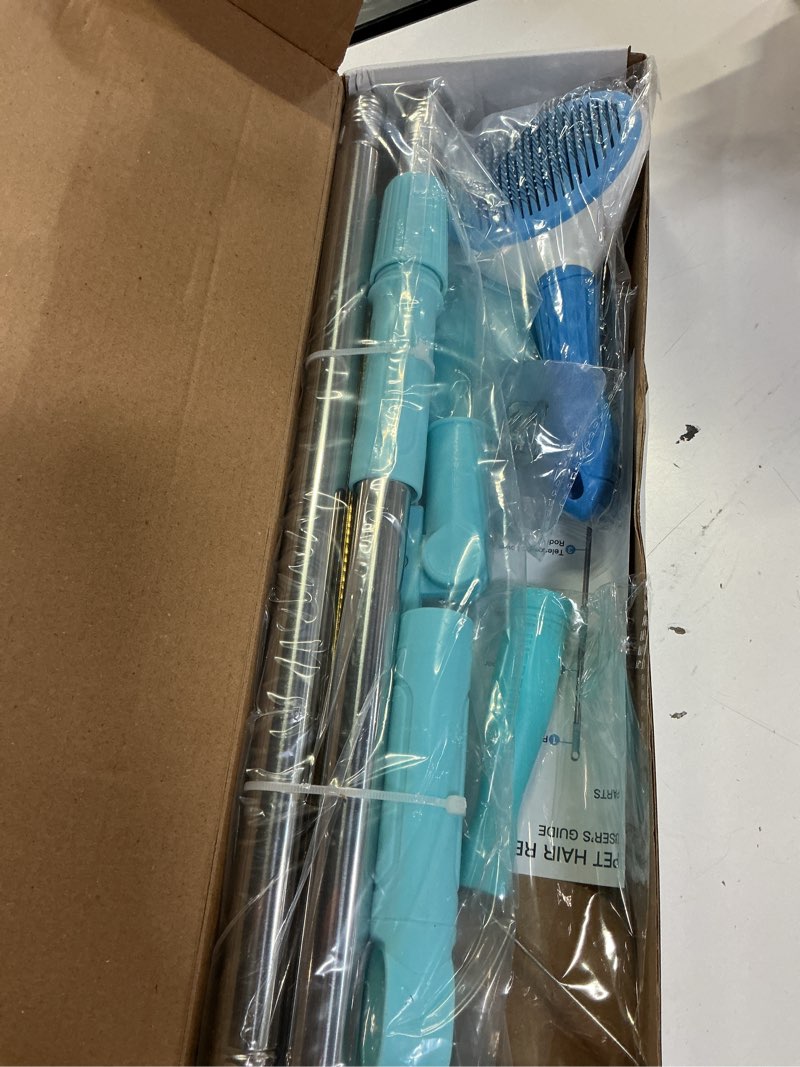 Condition photo showing New/Like New for carpet rake for pet hair removal tool 5-in-1 set includes retractable carpet rake, grooming brush, hair scraper, hooks & lint removers for carpets, rugs, furniture & car interiors
