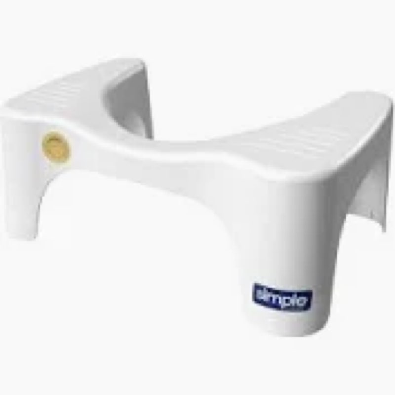 squatty potty simple non-slip bath stool, white
