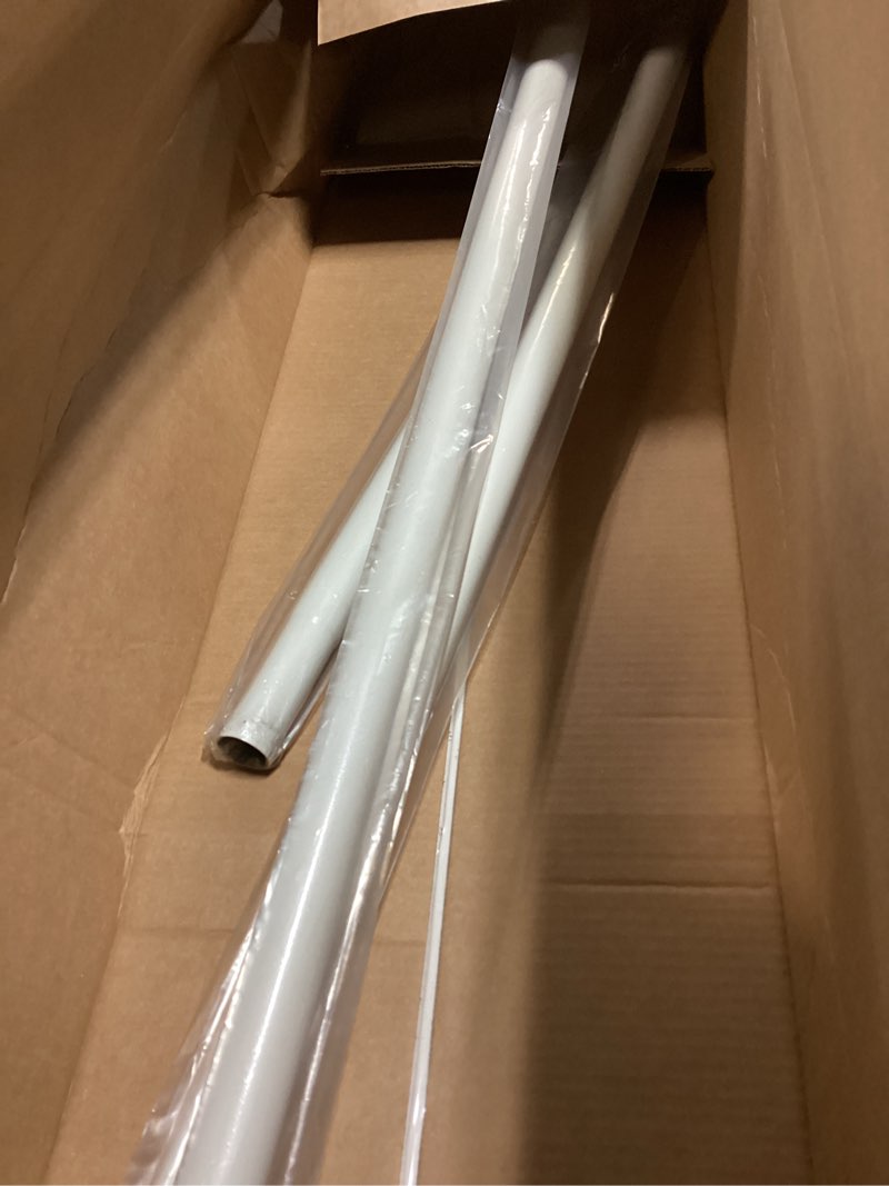 Condition photo showing Good Condition for Oxdigi Room Divider Tension Curtain Rod Long / 102.4-122.1 inches Large No Drilling Adjustable Window Curtain Rod for Bathroom, Shower Indoor Decor/Cream White 102.4" - 122.1" Cream White