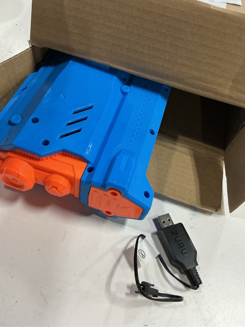 Condition photo showing As Is for xshot water hydra pulse motor soaker by zuru, motorized blaster watergun, water blaster, water toys, fills with water in just 1 second, rechargeable battery (blue)