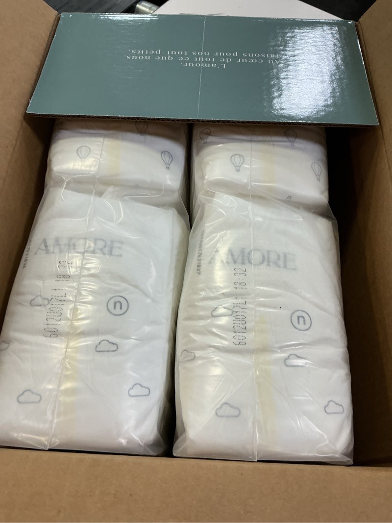 Condition photo showing New/Like New for pampers amore, size 2 (10-22 lbs), 74 count, our best diaper – hypoallergenic & fragrance free, up to 100% leakproof, soft as cashmere size 2 74