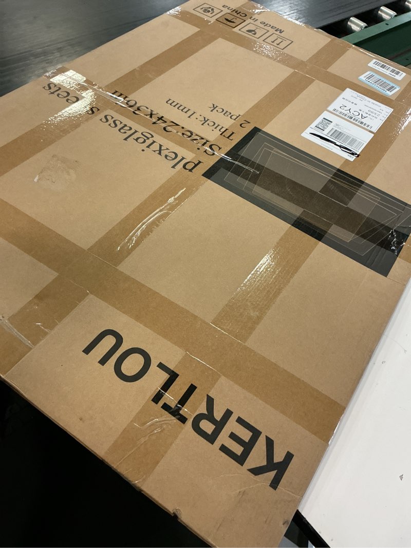 Condition photo showing New/Like New for (2 pack) 24" x 36" plexiglass sheets 1mm thick, clear acrylic sheets panel cut to size plexiglass acrylic board, cut with engraver, power saw or hand tools, no laser cut. 24" x 36" (2 pack) 1mm thick (0.04")