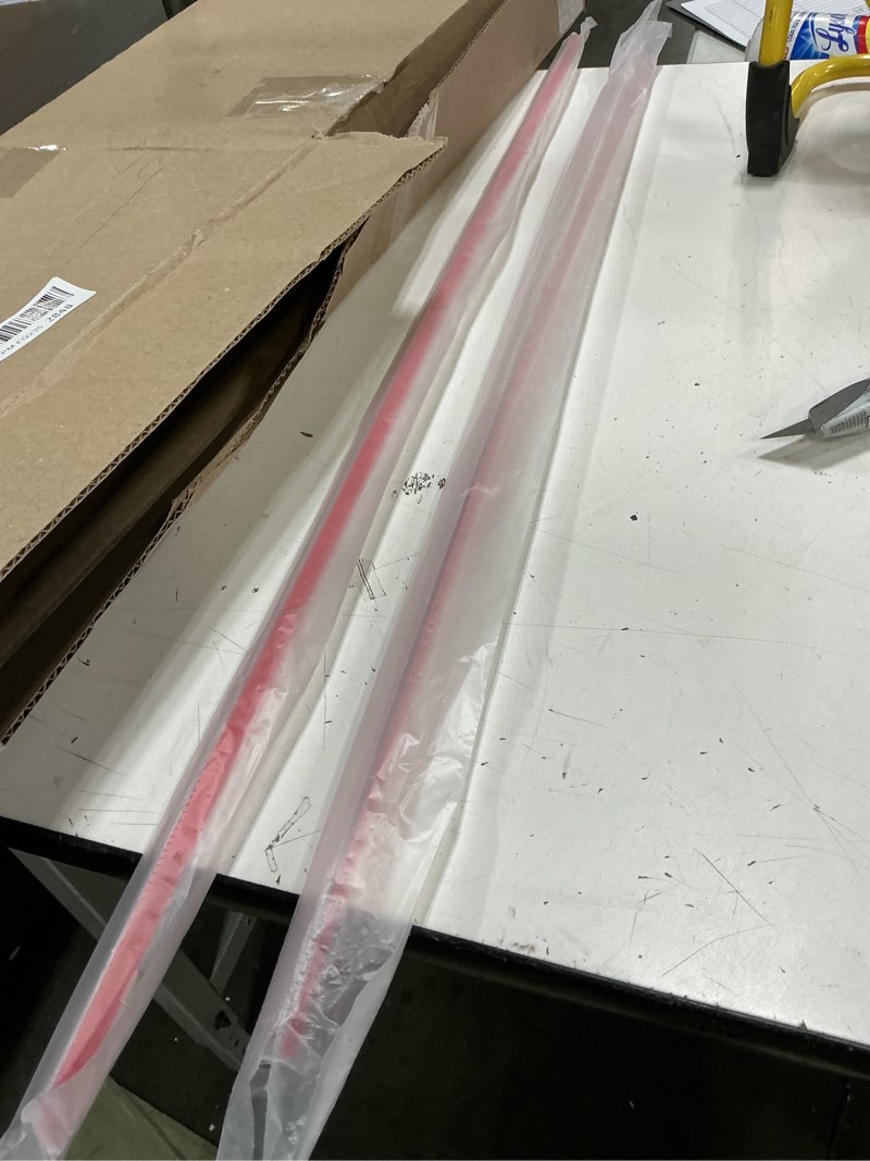 Condition photo showing Good Condition for newtay 2 pcs 1/2'' x 36'' long clear vinyl l-type seal strip with pre-applied self adhesive threshold water dam barrier bathroom glass shower door seal strip for gap frameless shower door