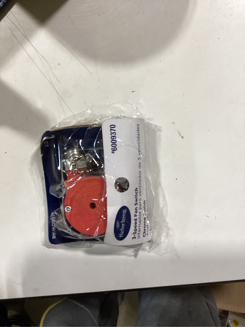 Condition photo showing Good Condition for harbor breeze universal 3-in 3 -speed 3 -setting red plastic indoor ceiling fan switch
