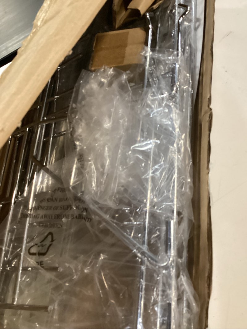Condition photo showing Good Condition for holdn’ storage pull out trash can under cabinet - trash can not included - dedicated space for disposable trash bags, requires a 11” cabinet opening, adjustable, heavy duty, anti rust chrome finish 8 gal / 8.5"w