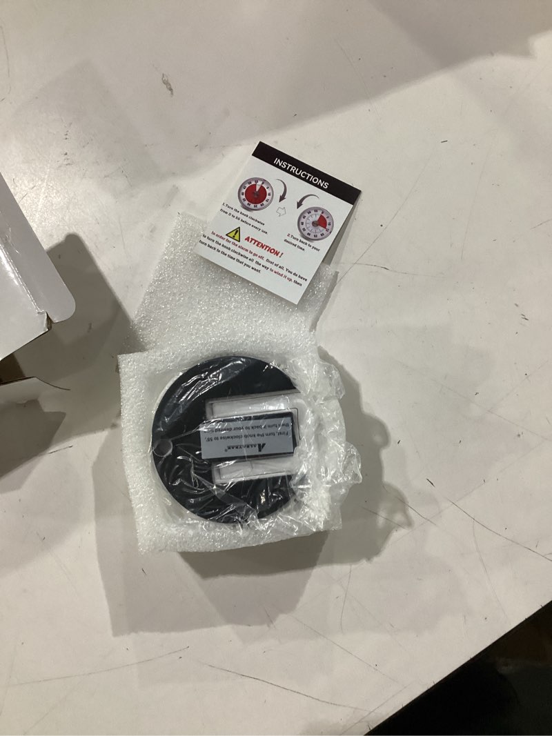 Condition photo showing Good Condition for visual kitchen timer for cooking and kids with loud alarm, classroom timers for desk, no batteries required, mechanical desk timer, magnetic egg timer for study, chef clock, stainless steel, countdown