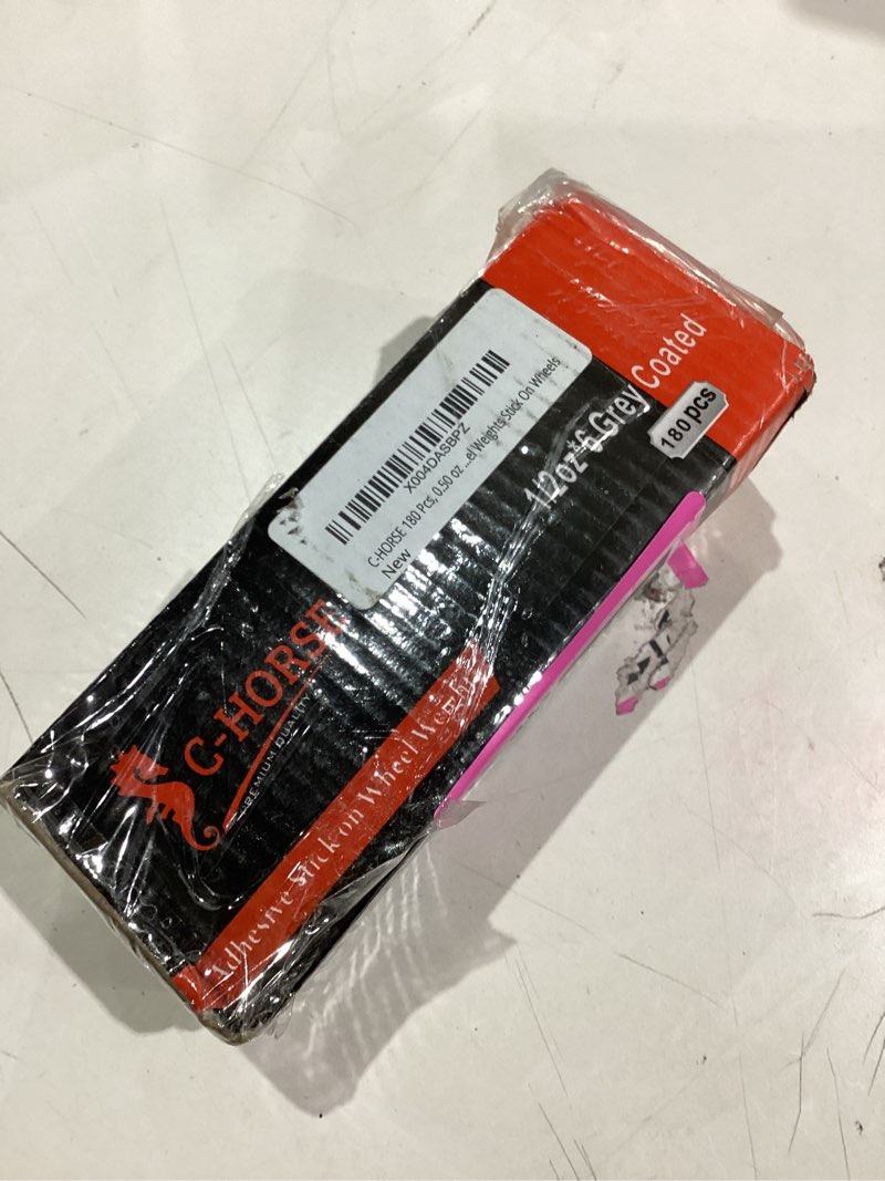 Condition photo showing Good Condition for C-HORSE 180 Pcs, 0.50 oz 1/2 oz, Grey Adhesive Stick On Wheel Weights, Blue Adhesive Easy Peel Tape (0.50 Oz, Grey, 1 Box, 180 Pcs) Wheel Weights Stick On Wheels 1 Box Grey
