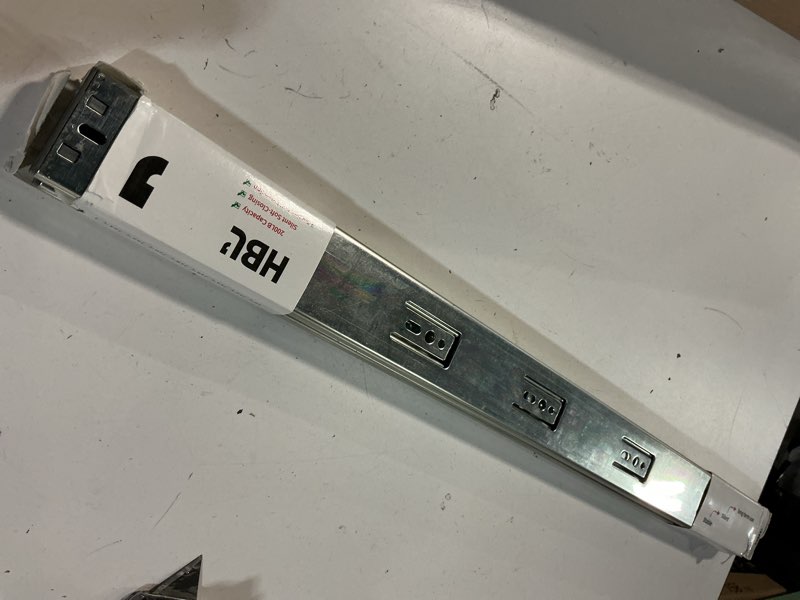 Condition photo showing Good Condition for 1 pair | soft close drawer slides 22 inch, hbl’ heavy duty cabinet drawer slides replacement - ball bearing full extension, 200 lb capacity, made of cold-rolled steel, rust-resistant & long-lasting. 22" drawer slide 1 pair silver