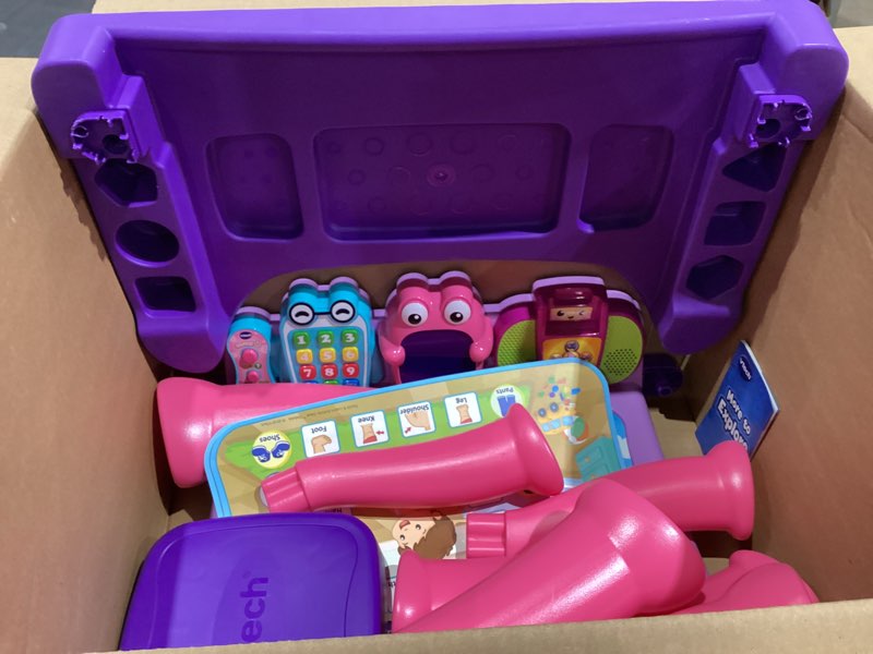 Condition photo showing As Is for VTech Touch and Learn Activity Desk Deluxe, Pink Pink Standard Packaging