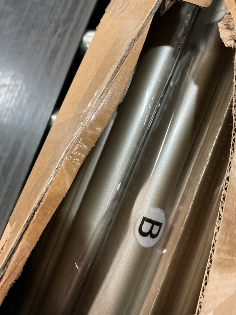 Condition photo showing New/Like New for 2 pack curtain rods for windows 48 to 84 inch(4-7ft), 1 inch brushed nickel adjustable heavy duty curtain rod set, modern style drapery rods for bedroom living room, size 32"- 90" 32"-90"|2pack brushed nickel