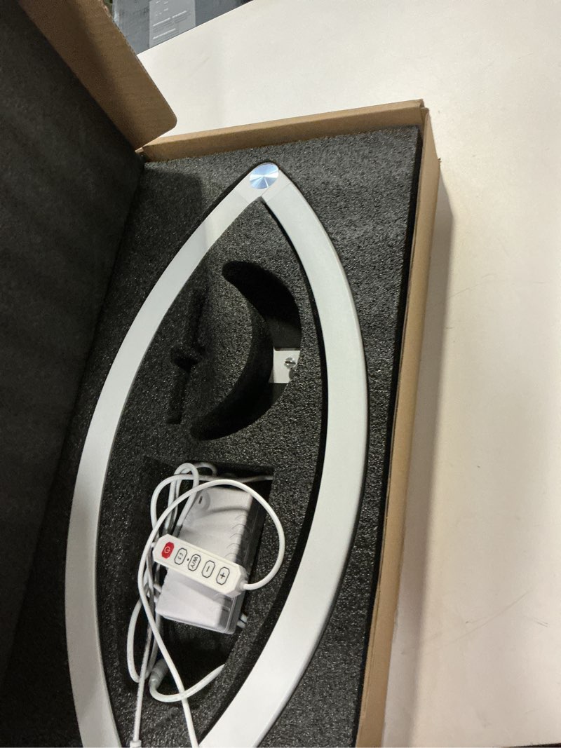 Condition photo showing New/Like New for Gicrymil Half Moon Light for Nail Desk, 29in 40W Half Moon Table Lamp Nail Desk Lamp with Wire Controller & Remote, Lash Light Lamp for Eyelash Extensions Tattoo PMU, 7 Cool/Warm Tones & 10 Brightness