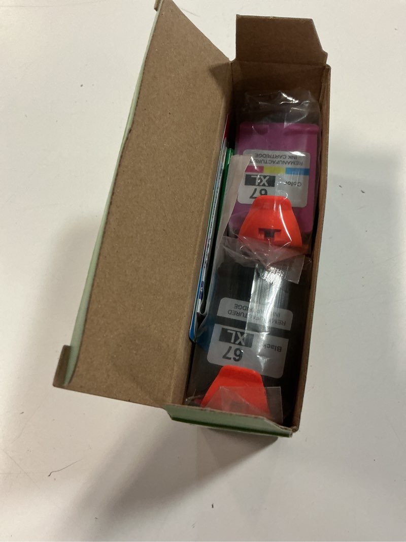 Condition photo showing New/Like New for 67xl hp printer ink for hp ink 67 replacement for hp 67 ink cartridges black/color combo pack hp67 deskjet 2755e 2855e 2700 2800e 2700e 4255e 4155e envy 6055e 6000 6455e 6400 printer ink hp 67 xl
