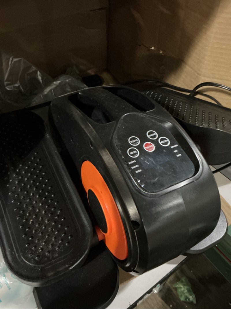Condition photo showing As Is for Electric Ellipse Leg Exerciser Under Desk Elliptical Machine, with Remote Control, Seated Pedal Exerciser for Home