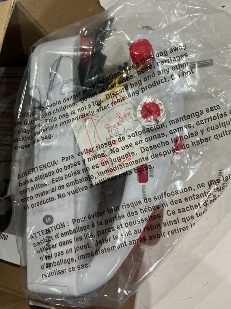 Condition photo showing As Is for singer stitch quick plus cordless handheld portable mending machine for sewing repairs, two thread