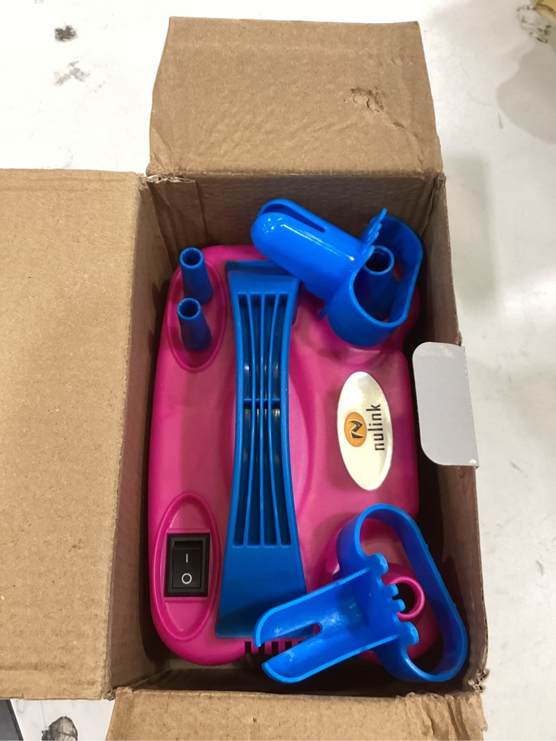 Condition photo showing Good Condition for electric balloon pump, portable electric balloon blower machine balloon air pump dual nozzle 110v 600w balloon inflator for party decorations rose red