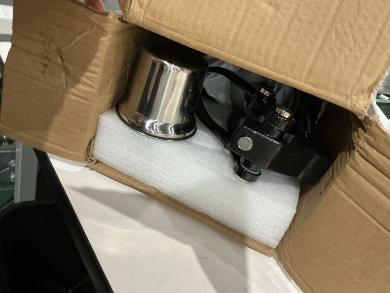 Condition photo showing As Is for cast iron juicer,manual juicer hand press,professional citrus juicer,with stainless steel cup,easy to use & clean,heavy duty stainless steel manual juicer for orange juice,pomegranate,lemon(black)