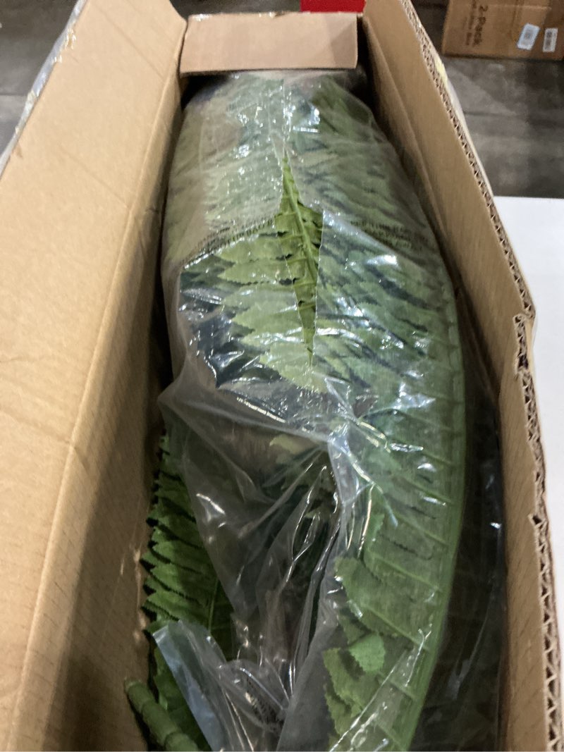 Condition photo showing Good Condition for 2pcs 48in 88 blades artificial boston ferns for outdoors large, uv resistant faux outdoor plants,weatherproof fake ferns plants outdoor indoor for garden porch patio home decor