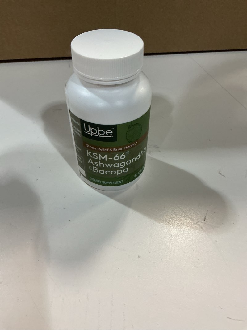 Condition photo showing New/Like New for ( date: 06/2027)Ashwagandha Supplements for Women & Men - KSM-66® with Bacopa & Milk Thistle, 60 Vegan Capsules - Stress Relief, Mood, Cortisol Support, Extra Strength Ashwagandha Capsules 1