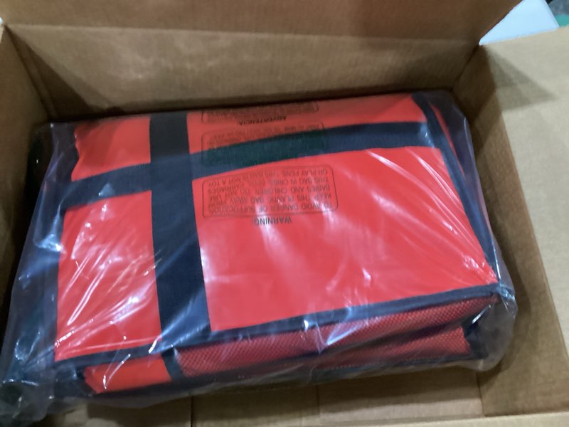 Condition photo showing New/Like New for cherrboll Insulated Food Delivery Bag -23"x14"x15", Premium Large Commercial Catering Bag for Food Transport, Thermal Food Carrier with Side Pockets, Extra Strength Zipper & Thick Insulation, Red