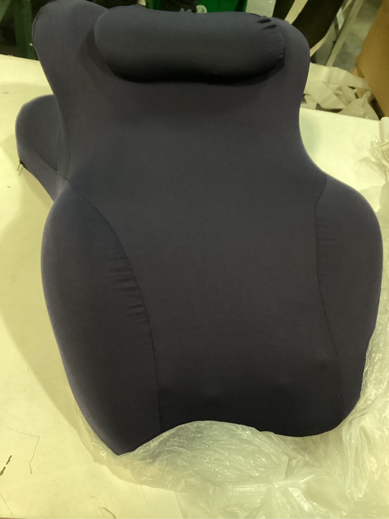 Condition photo showing Good Condition for Memory Foam Ergonomic Wedge Pillow, Prone Pillow for Sleeping, Reading Pillow for Bed, Ergonomic Support for Back Pain & Sitting Up, Ideal for Massage, with Removable Cover Blue