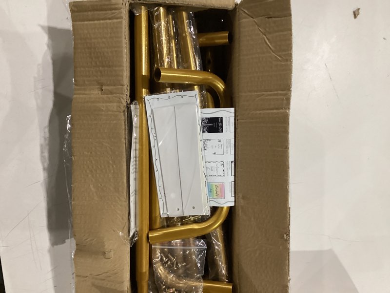 Condition photo showing Good Condition for wedding sign holder, adjustable welcome to our wedding sign stand w/design bundle & leather sign hanging straps, heavy duty easel stand for sign, wedding seating chart stand, easel for display (gold)