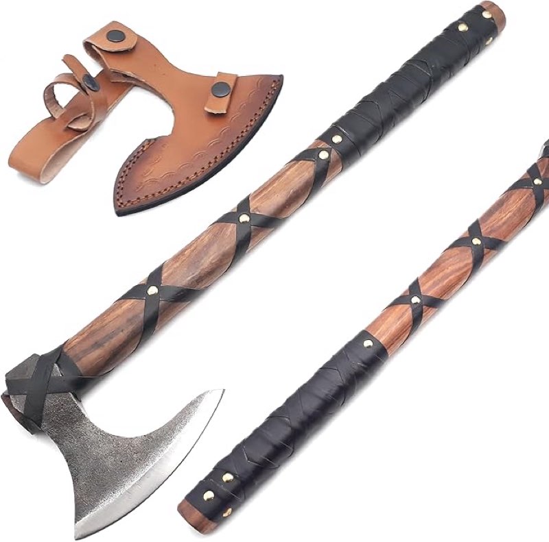 ancilla viking axe prop of ragnar lothbrok - bearded axe weapon for cosplay, axe halloween weapon pr