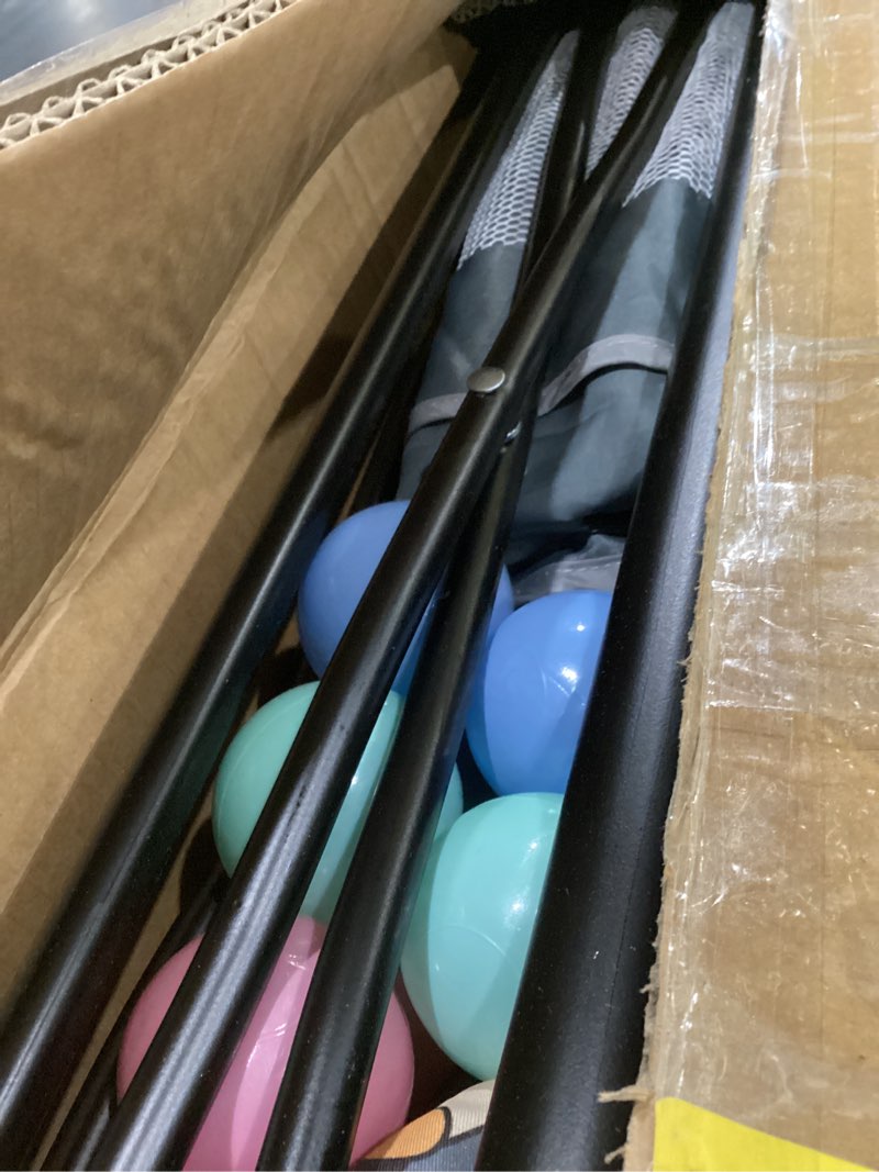 Condition photo showing Good Condition for Foldable Baby Playpen with Mat,50"×50" Collapsible Playard for Babies and Toddlers,Indoor&Outdoor Kids Safety Play Pen,Portable Travel Playpen ?with Travel Pack and 50 Ocean Balls Grey 50*50*27