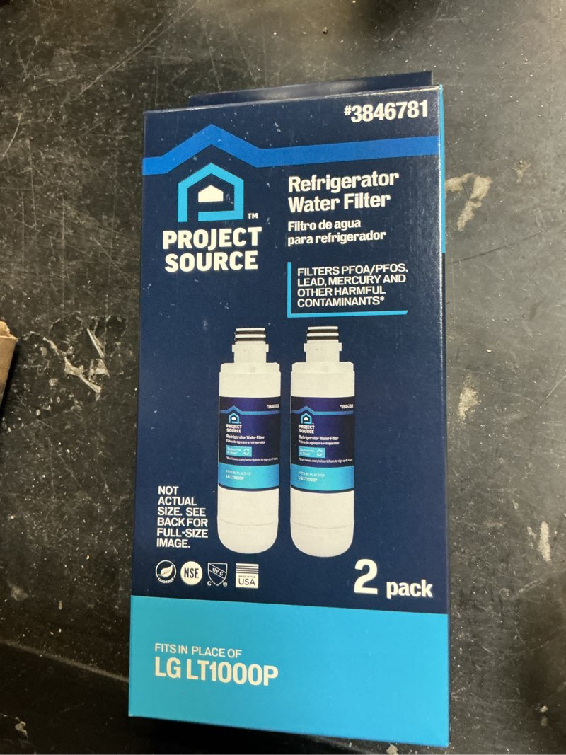 Condition photo showing New/Like New for project source twist-in refrigerator water filter l-5-2 fits lg lt1000p 2 -pack