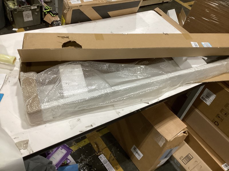 Condition photo showing As Is for Upgraded 4 FT Baseboard Heater Covers with Left and Right Endcaps, Galvanized Steel Easy Slip-On Baseboard Cover for Replacing Old and Rusty Looking Electric and Hydronic Base board Heater Cover Cover + L&R Endcaps 4FT 1 Baseboard Heater Cover