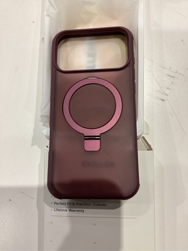 Condition photo showing Good Condition for Magnetic for iPhone 17 Pro Max Case, Compatible with MagSafe, Integrated Silicone Camera Control Cover Protection, 3.0mm Thicken Silicone Phone Cover for 17 ProMax 6.9", Wine Red Wine Red Magnetic iPhone 17 Pro Max