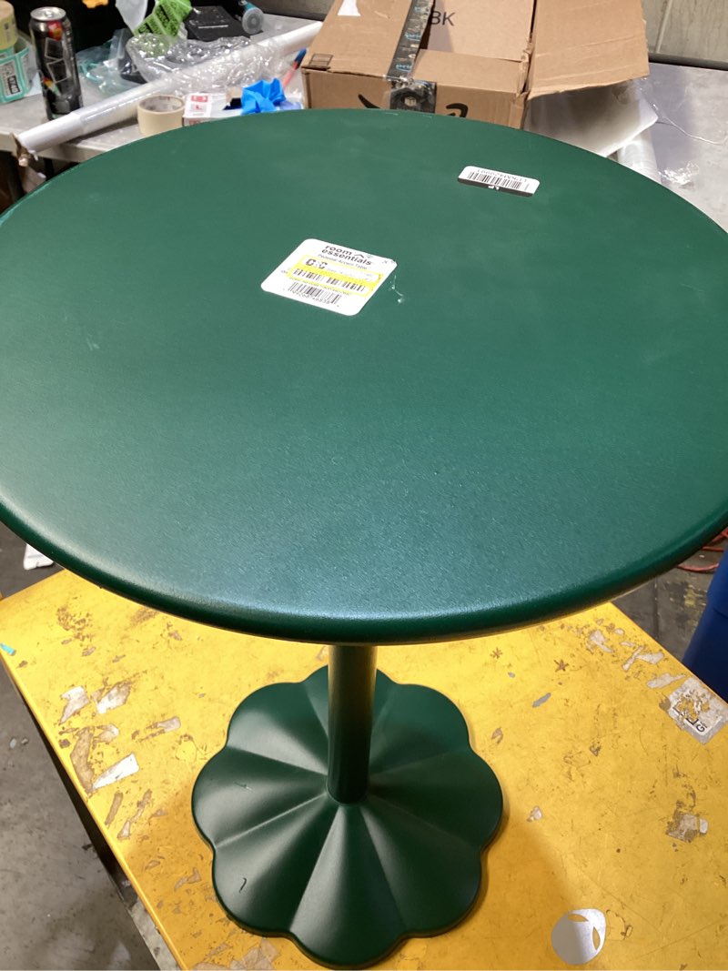 Condition photo showing Good Condition for steel round pedestal accent patio end table green - room essentials™