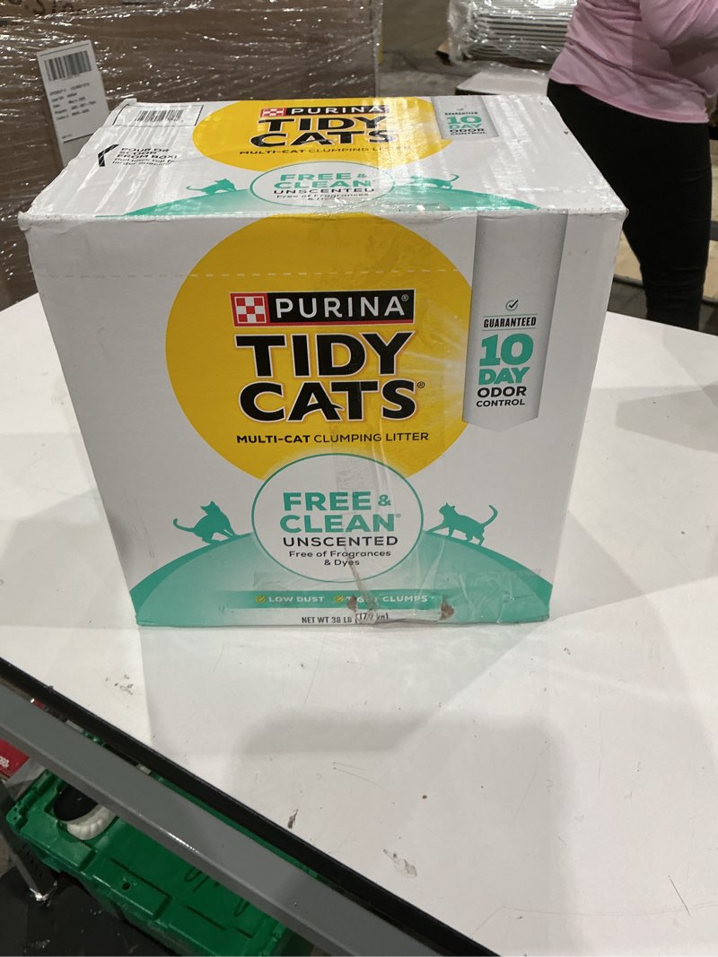 Condition photo showing New/Like New for purina tidy cats free and clean unscented cat litter - 38 lb. box 38 pound (pack of 1)