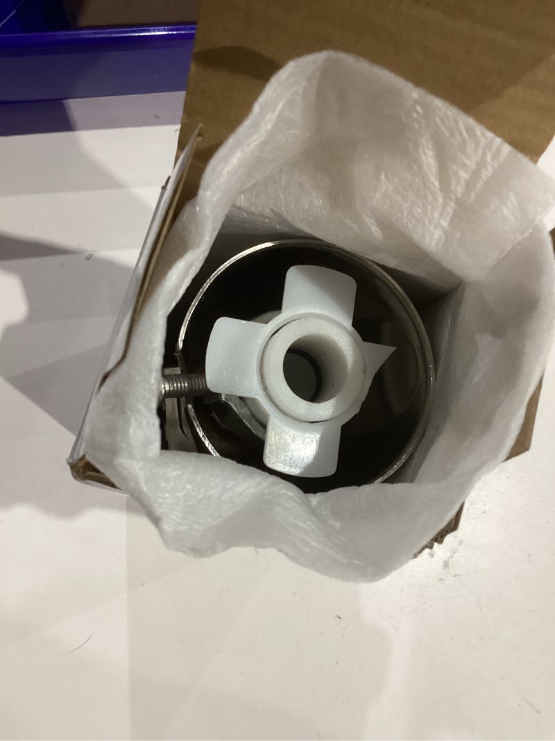 Condition photo showing As Is for Slip Fit Tub Spout with Pull-Up Diverter for 1/2 inch Copper Tube, Brushed Nickel