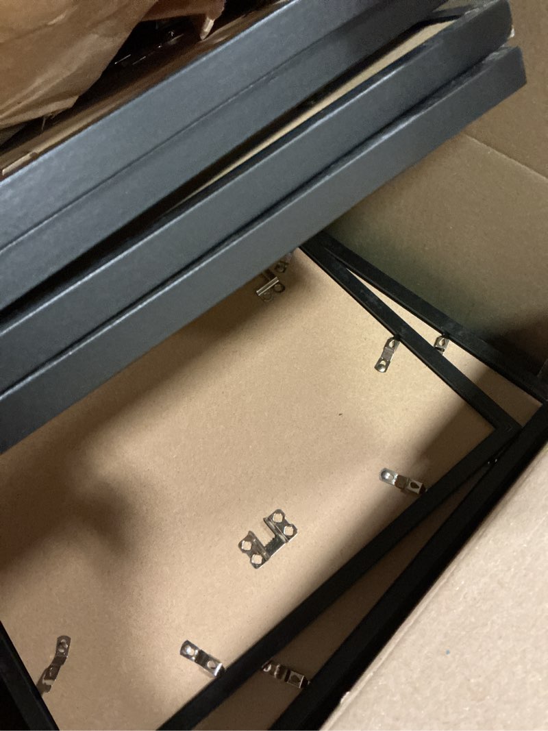 Condition photo showing Good Condition for picrit 13x16 picture frame set of 12 display 10 x 13 with mat or 13 x 16 without mat photo frames for wall mounting display black black 13x16