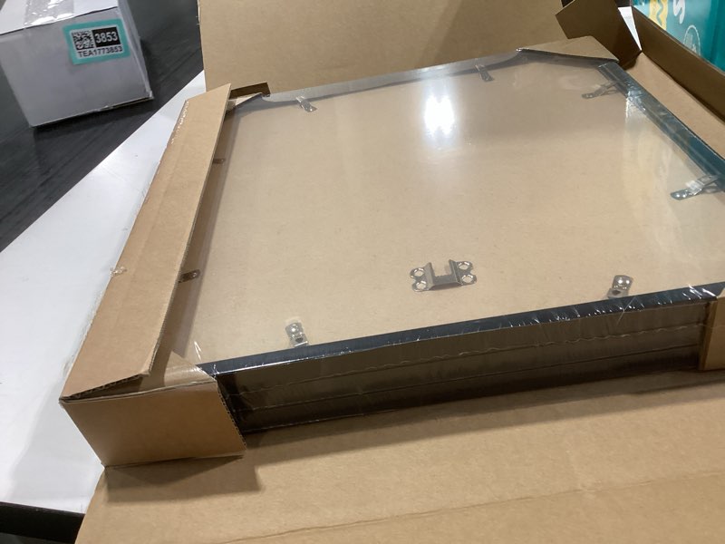 Condition photo showing New/Like New for 14x14 Frame Set of 3, Black Picture Frame for 14 x 14 Square Picture Poster Photo, Light Weight and High Transparent 14 by 14 Frame for Wall - 3 Pack/Black/14 x14