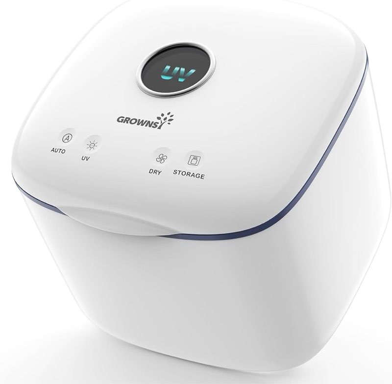 GROWNSY UV Sanitizer and Dryer, 4in1 Cleaner and Sanitizing Machine UV Sanitizer Box Household for B