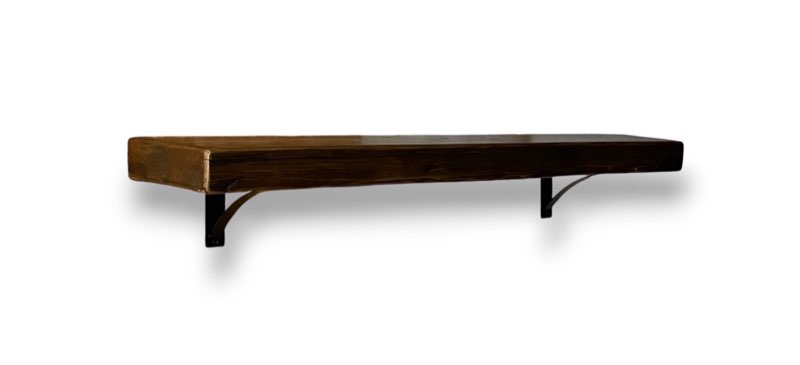 BoscoMondo Rustic Fireplace Mantel Shelf with Corbels- Pine Wood - Wall Decor, Mounted Farmhouse She