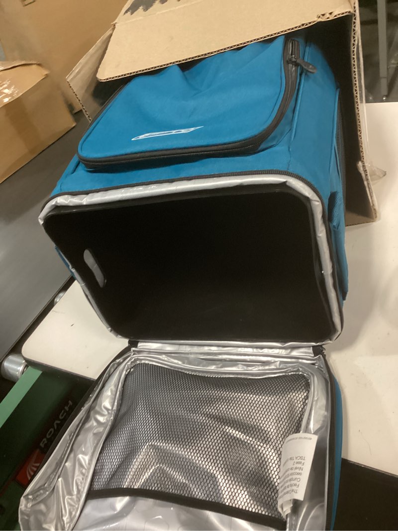 Condition photo showing Good Condition for Coleman 42-Can Soft Rolling Cooler with Wheels, Leak-Proof Portable Insulated Chiller with 12+ Hour Ice Retention, Made with Recycled Materials Blue