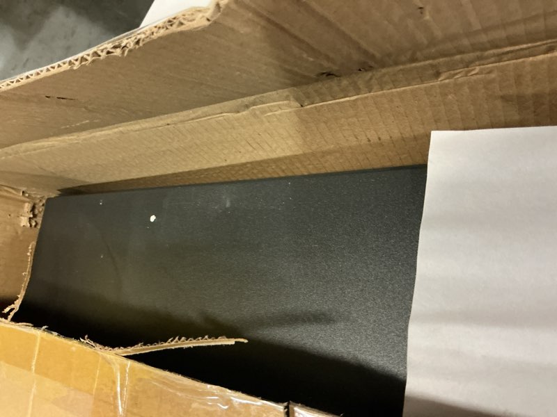 Condition photo showing As Is for over the toilet storage cabinet, metal 3 tier bathroom organizer shelf, stable freestanding above toilet stand, black black upgraded version