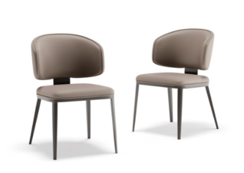 Dining Chairs Modern High Backrest Comfortable, Fashion Upholstered Kitchen Room Chair Armless Dinner Room Chair with Metal Legs for Living Room