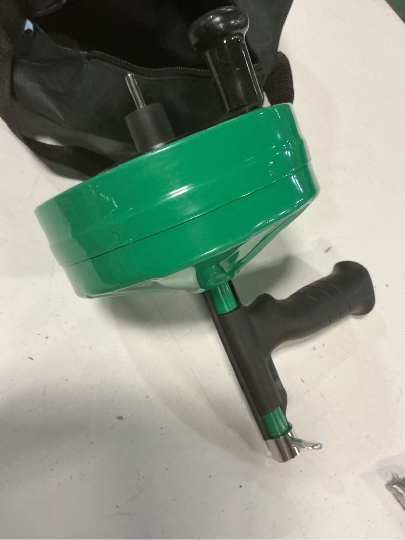 Condition photo showing Good Condition for Drain Snake 50 Ft, Plumbing Snake for Sink and Drain Unblocking, Drain Auger for Shower with Drill Attachment, Double Mode Drain Snake Tools, Sink Snake for Real DYIs