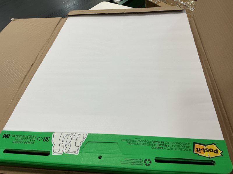 Condition photo showing Good Condition for post-it super sticky easel pad  white recycled  25 in. x 30 in.  6 pads