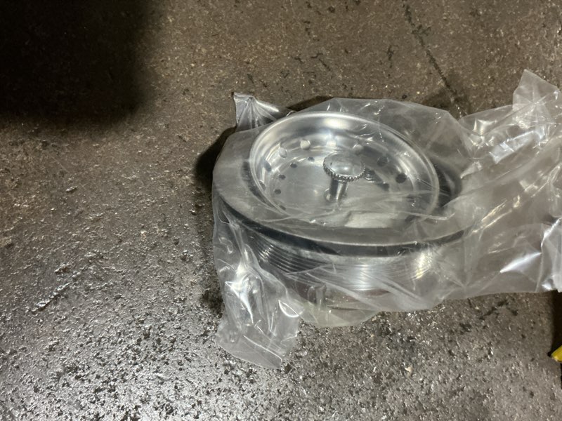 Condition photo showing New/Like New for 3/4 in. standard post sink strainer in brushed steel