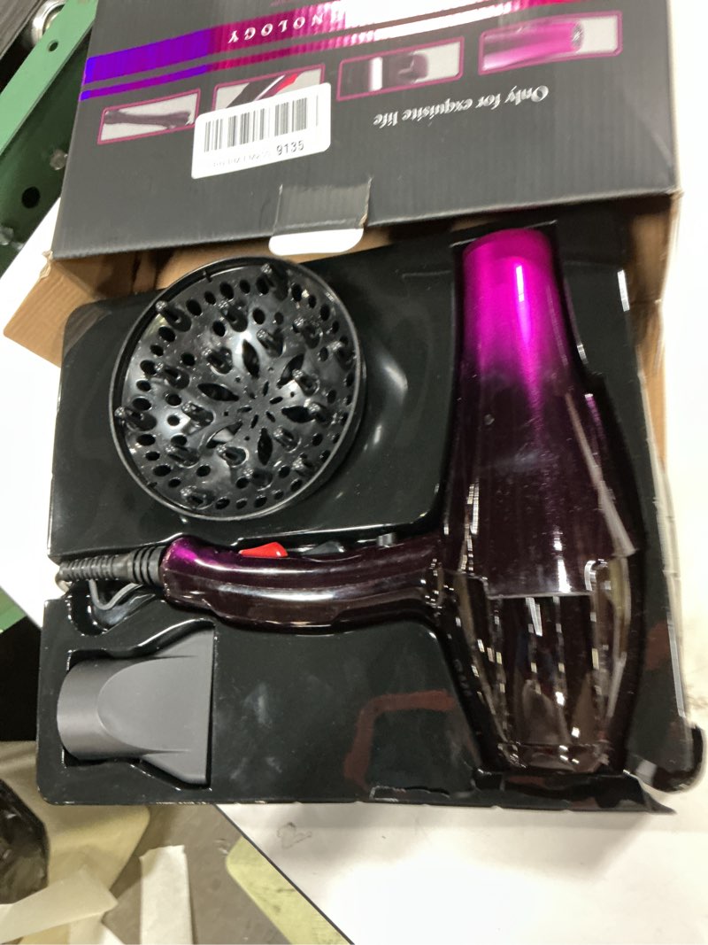 Condition photo showing item condition for Professional Hair Dryer Powerful 3500 Watt Blow Dryer Salon Ceramic Tourmaline Ionic High Power Blow Dryer,Quick Dry Hair Dryers with AC Motor Concentrator Diffuser Attachments