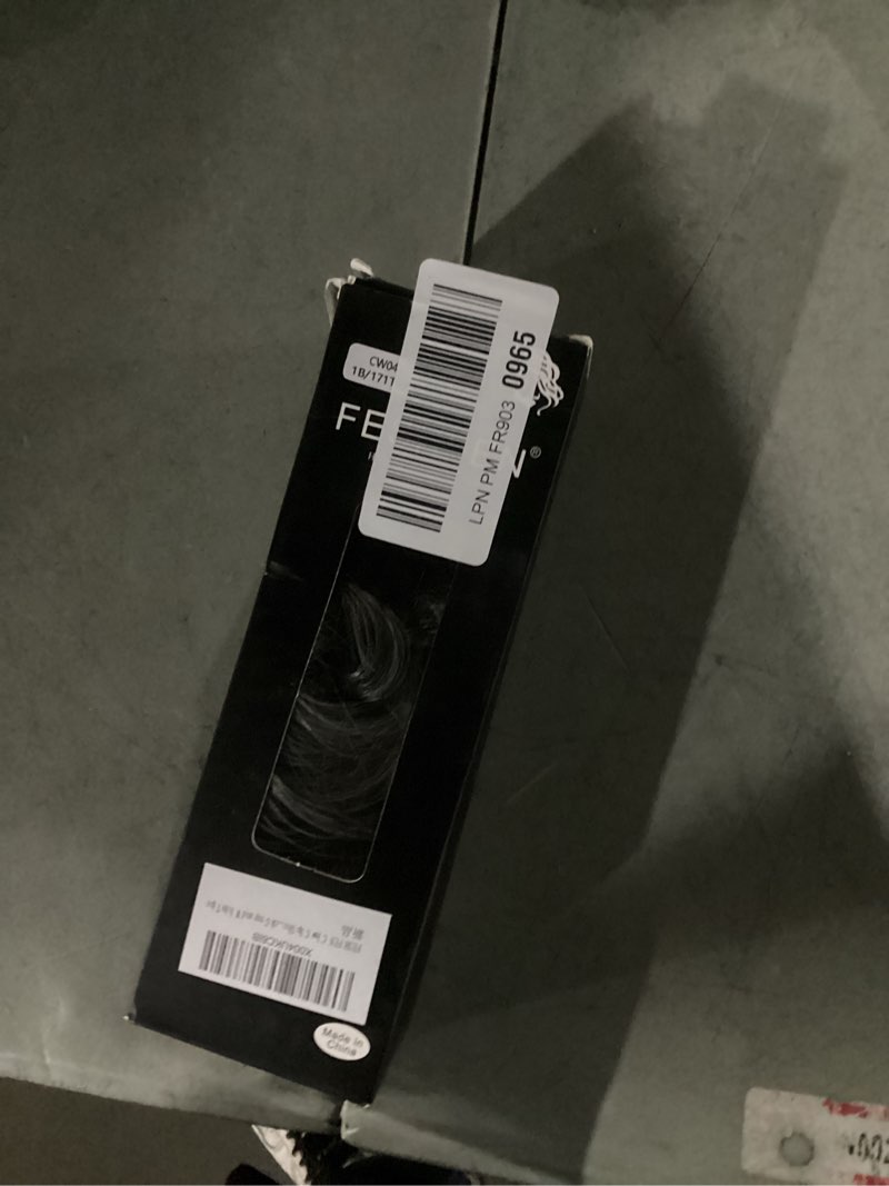 Condition photo showing New/Like New for FESHFEN Claw Clip Short Ponytail Extensions - DIY Bendable Metals Fluffy Messy Bun Hair Piece Straight Synthetic Hairpieces Ponytail Extension for Women, Black Gray and White Tips 1B/171T60# Black Gray and White Tips