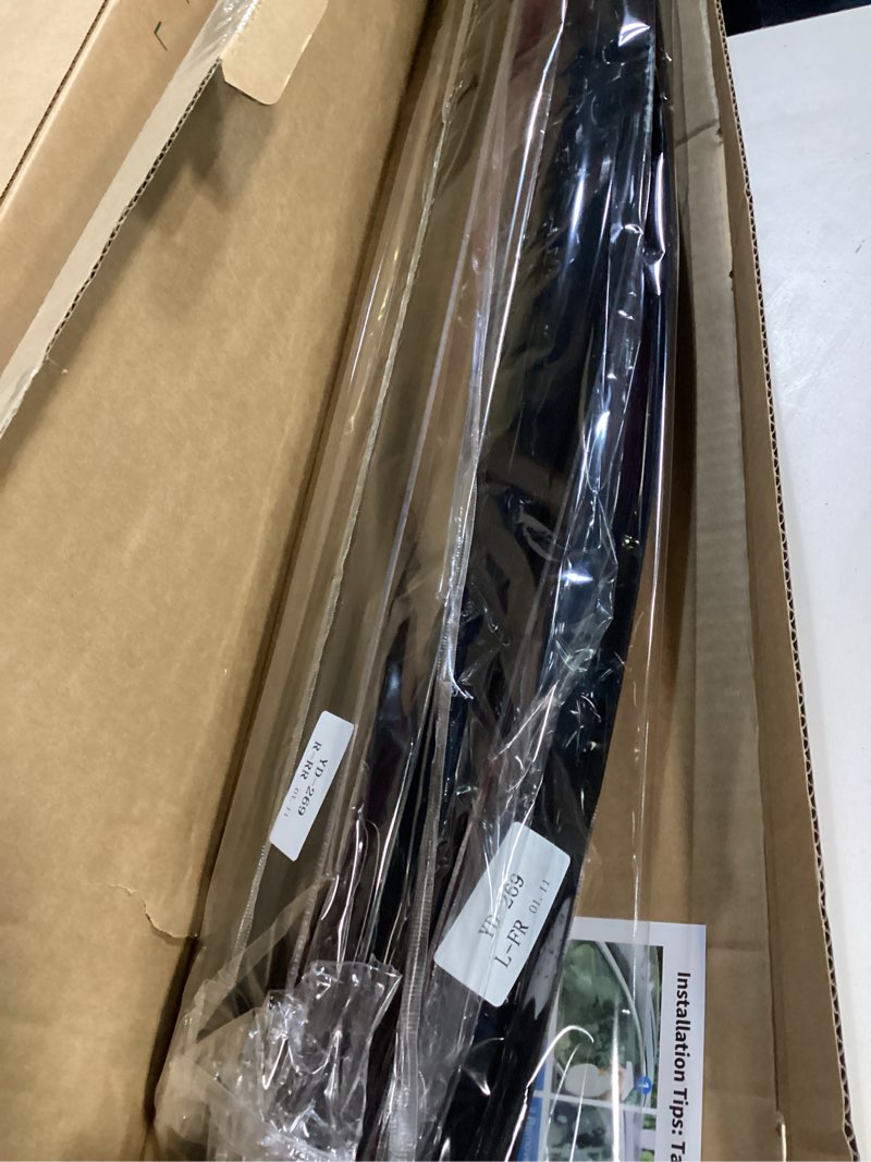 Condition photo showing Good Condition for Window Visors Rain Guards for 2019-2026 Chevy Silverado/GMC Sierra 1500 Crew Cab, Out-Channel Window Vent Wind Deflectors Visors Shades for 20-26 Silverado/Sierra 2500HD 3500HD Crew Cab 2019-2024 Silverado/Sierra 1500 Crew Cab