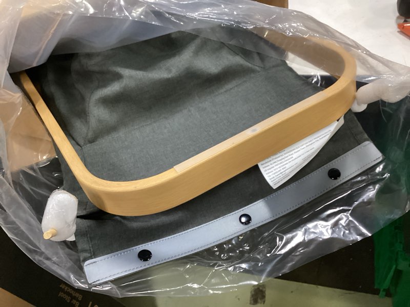 Condition photo showing Good Condition for angelbliss baby bouncer, portable bouncer seat for babies, infants bouncy seat with wood grain base, natural vibrations (grey)