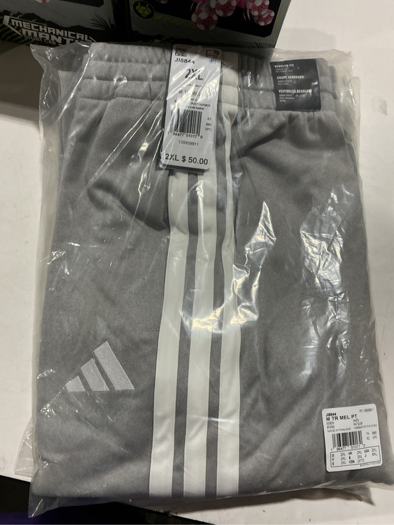 Condition photo showing Good Condition for Adidas Mens Tricot Melange Track Pants XX-Large Medium Grey Heather